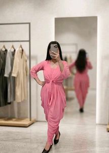 Pink Jumpsuit with Shrug