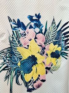 White Top with Floral Print