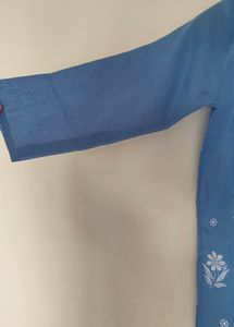 Blue Chikenkari Kurti