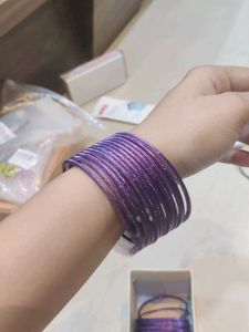Sparkling Purple Bangles Set