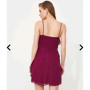 Trenyol Ruffled Shift Dress New