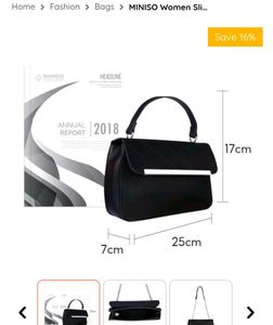 Miniso Black Chain Shoulder Bag