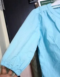 Light Blue Polka Dot Blouse