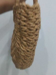 Straw Woven Half Moon Handbag