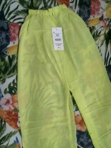 Yellow Wide Leg Lounge Pants