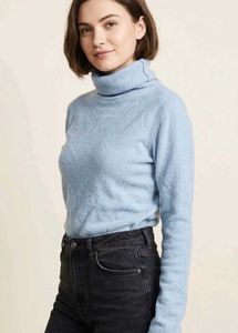Light Blue Turtleneck Sweater