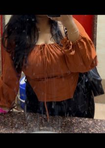 Cute Brown Corset Top