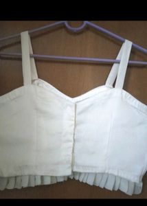 White Sleeveless Blouse