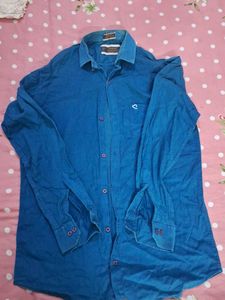 Blue Long Sleeve Button-Down Shirt