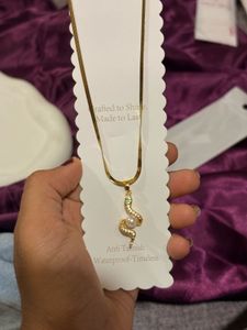 Gold Snake Pendant Necklace
