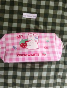 SALE ❗Kawaii Pink Strawberry spacious Bunny Pouch