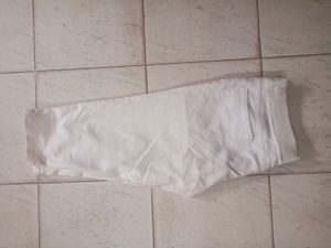 White Cotton 3/4, Trouser With 2 Multi Colour Top