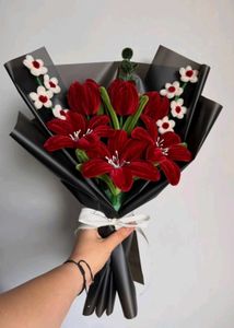 Velvet Red Flower Bouquet