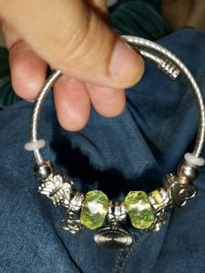 Charming Charm Bracelet with Yellow Beads
