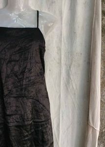Sleek Black Spaghetti Strap Dress