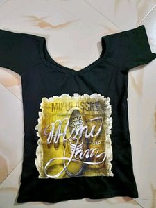 Graphic Print V-Neck T-Shirt