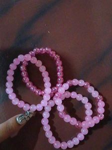 Barbie Pink Beaded Bracelet Stack