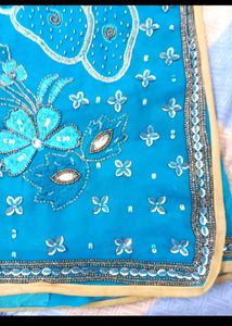 Full Embroidered Saree For Festival