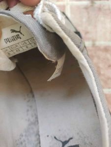 Puma Grey Canvas Sneakers UK 8