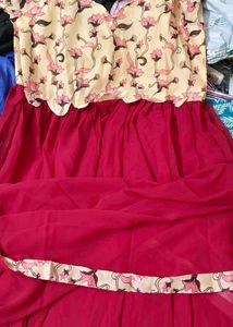Chiffon Gown with dupatta