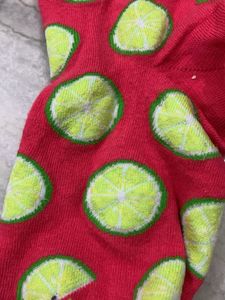Fun Lime Print Socks