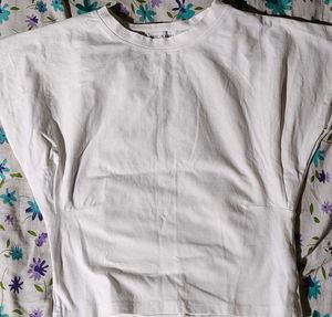 White Dolman Sleeve Top