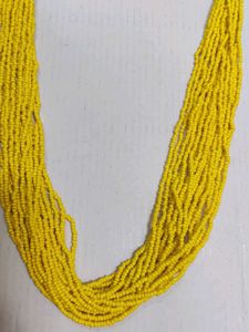 Vibrant Yellow Beaded Necklace