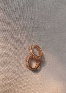 Elegant Gold Tone Hoop Earrings