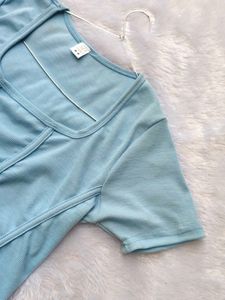 Light Blue Corset Style Top