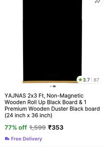 Black Board Rolling Chalk Boar