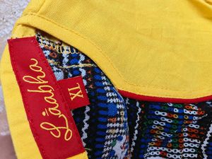Stylish Yellow Kurta with Tribal Print