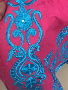 Pink Cotton Anarkali