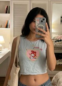 Cute My Melody Sleeveless Crop Top
