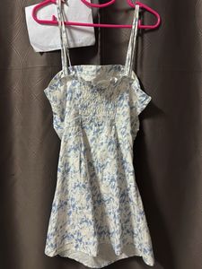 Cute Ruched Floral Mini Dress32-34