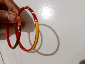 Vibrant Red &amp; Yellow Bangles