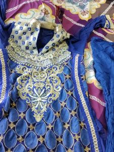 Elegant Blue Embroidered Kurta Set