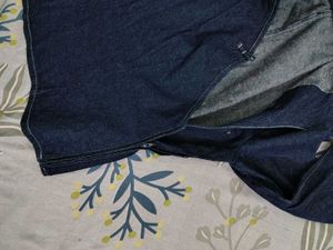Denim Mandarin Collar top
