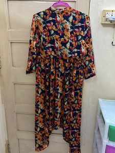 Colourful High Slit Long Kurta