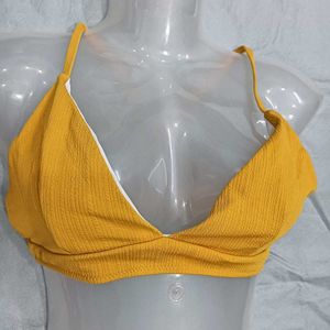 Yellow 😍Ribbed Bikini Top