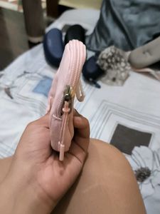Cute Pink "Work Hard" Pouch