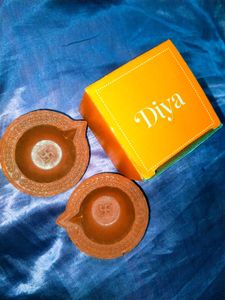 Diwali Clay Diyas (Set of 2)