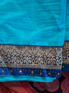 Today Offer! Sky Blue New Look Saree