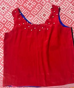 Pearl Embellished Sleeveless Top