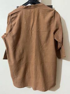 Brown cotton shirt for women