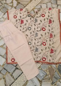 Full Embroidered Kaftan kurta with Pants