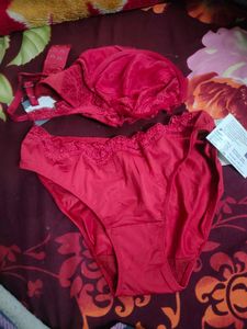 Red Lace Bra &amp; Panty Set