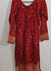 Elegant Red Kurta Palazzo set.