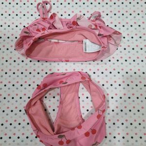Cute Cherry Print Bikini Set