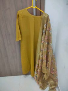Elegant Yellow Kurta with Dupatta