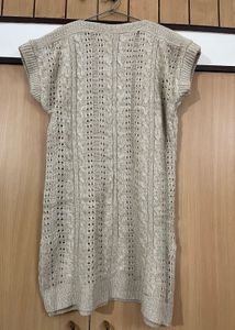 Cable Knit Woolen Sweater Dress / Long top
